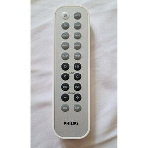 Philips MCM118D Micro‎ Hi-Fi System Remote Control Gray Rectangular